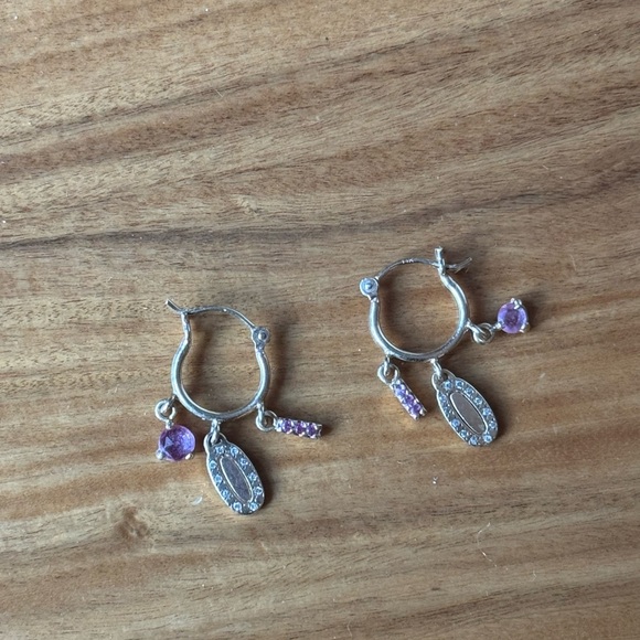 SCOSHA Diamond and Pink Sapphire Charm Earrings (pair) - 14kt gold - Picture 3 of 5